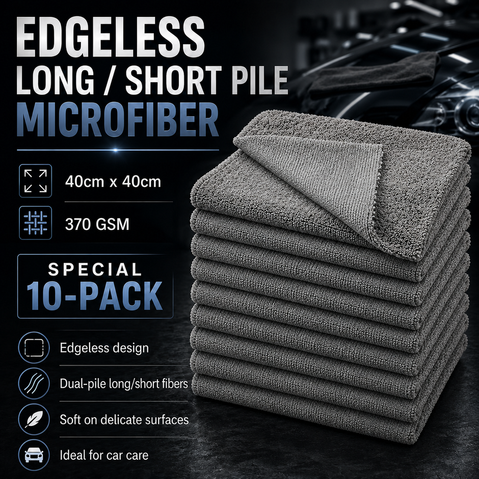 Edgeless Long-Short Pile Microfiber 40cm x 40cm 370GSM