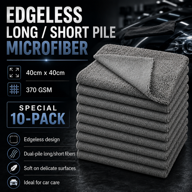 Edgeless Long-Short Pile Microfiber 40cm x 40cm 370GSM