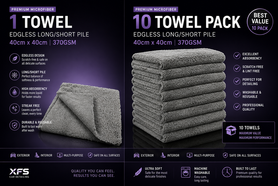 Edgeless Long-Short Pile Microfiber 40cm x 40cm 370GSM
