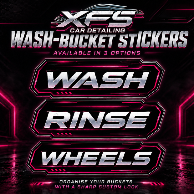 Wash-Bucket Stickers Available in 3 options: