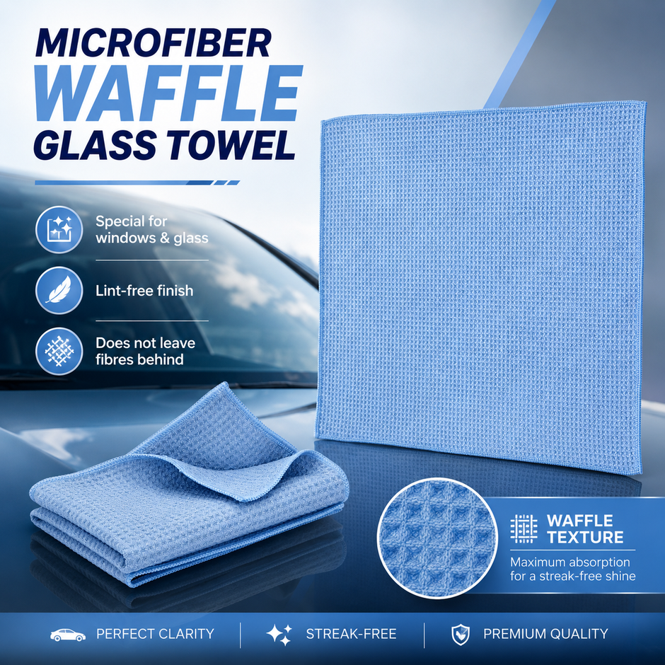 Glass Towel - High-quality microfiber waffle towel 40x40